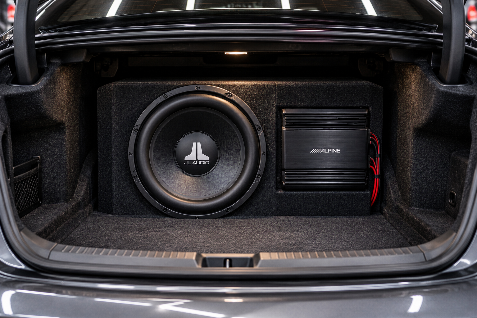 Same trunk after subwoofer install